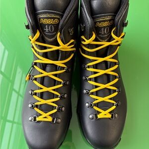 Asolo Men's Black Boots with Yellow Accents
